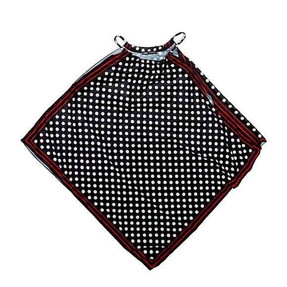 ZARA Silky Polka Dot Halter Neck Bandana Scarf Top MEDIUM - Picture 2 of 3